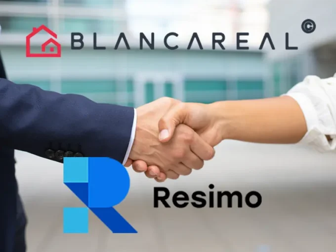 Se muestra imagen de dos personas dándose la mano y logos BlancaReal y Resimo
