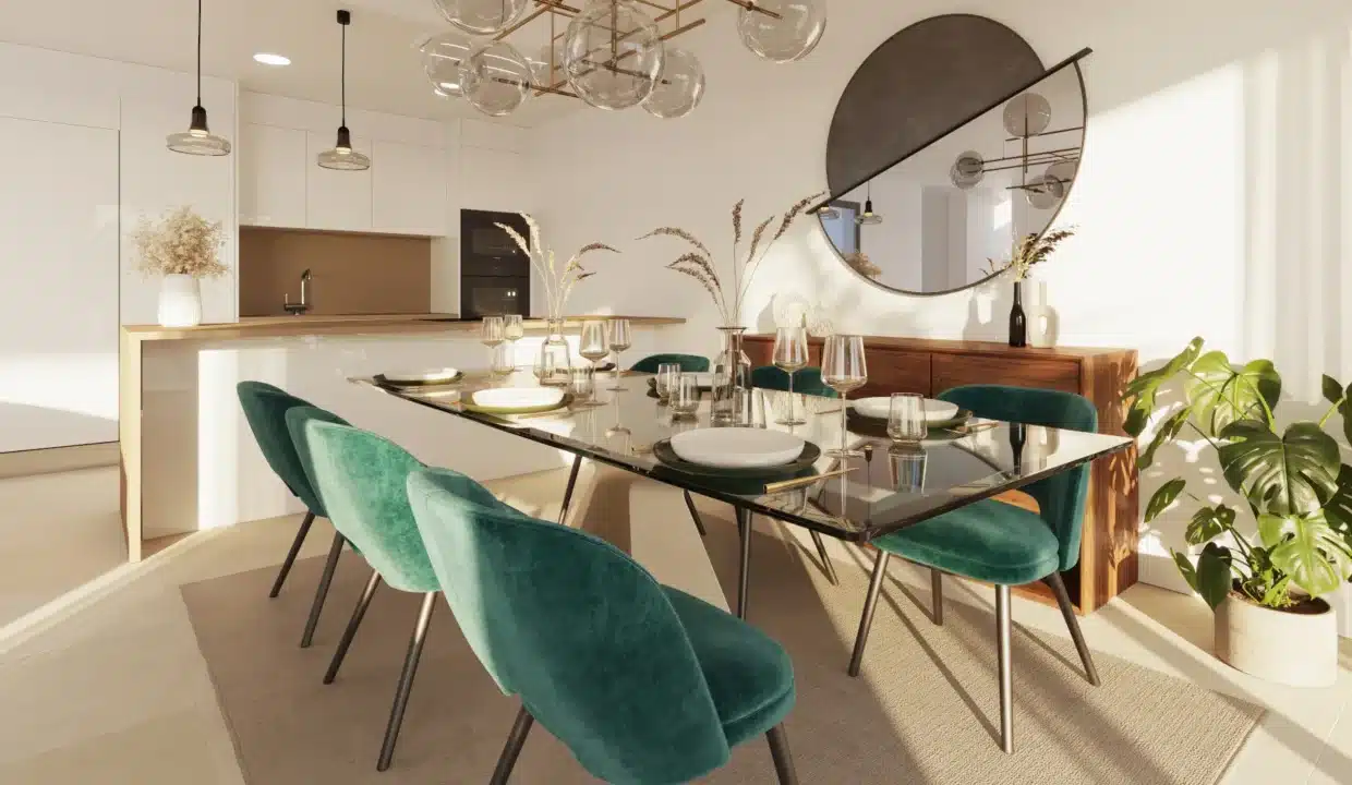 comedor-cocina-sea-views-apartments-penthouses-sale-estepona-blancareal-malaga-costa-del-sol