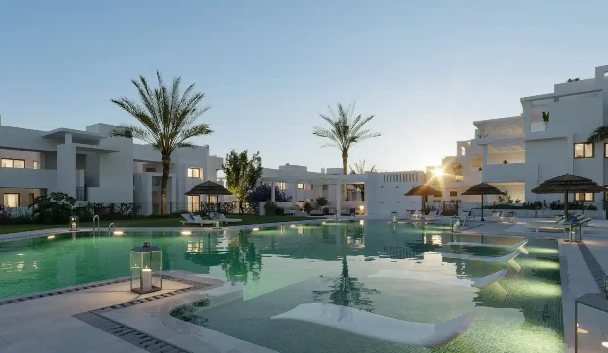 swimming-pool-apartments-penthouses-sale-estepona-blancareal-malaga-costa-del-sol